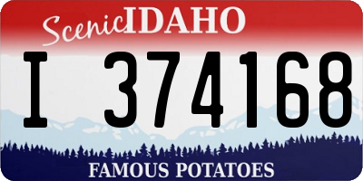 ID license plate I374168