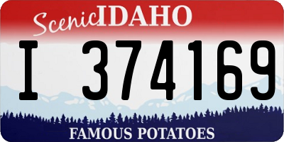 ID license plate I374169