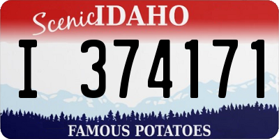 ID license plate I374171