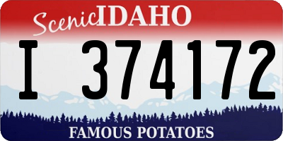 ID license plate I374172