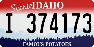 ID license plate I374173