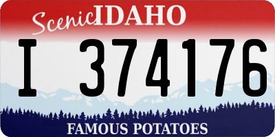 ID license plate I374176