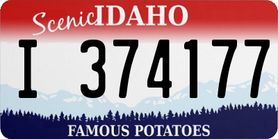 ID license plate I374177