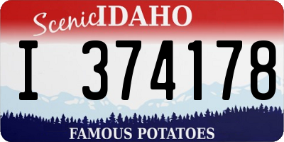 ID license plate I374178