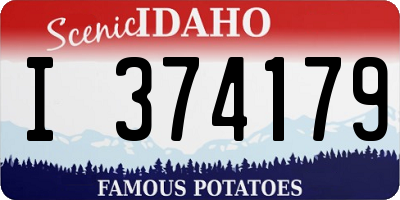ID license plate I374179