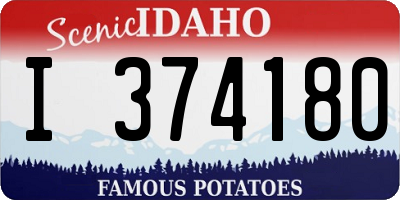 ID license plate I374180