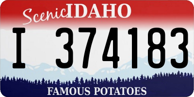 ID license plate I374183