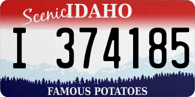 ID license plate I374185