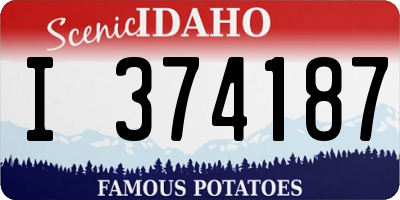 ID license plate I374187