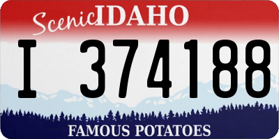 ID license plate I374188