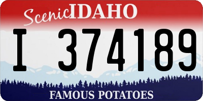 ID license plate I374189