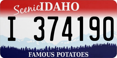 ID license plate I374190