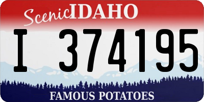 ID license plate I374195