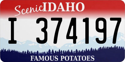 ID license plate I374197