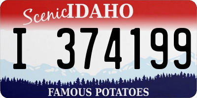 ID license plate I374199
