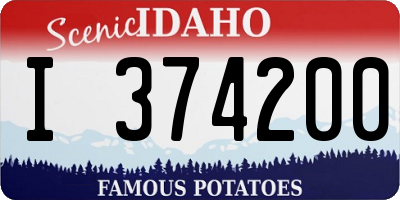 ID license plate I374200