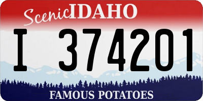 ID license plate I374201