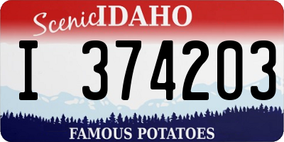 ID license plate I374203