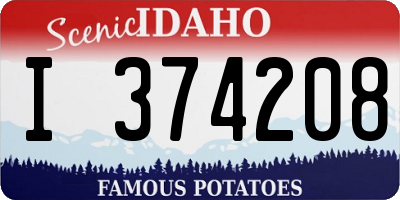 ID license plate I374208