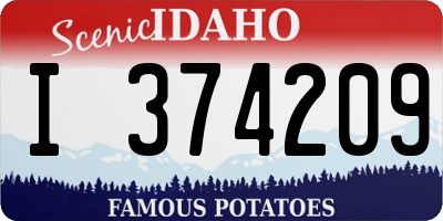 ID license plate I374209