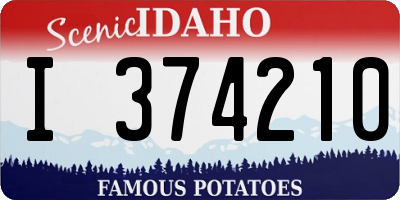 ID license plate I374210
