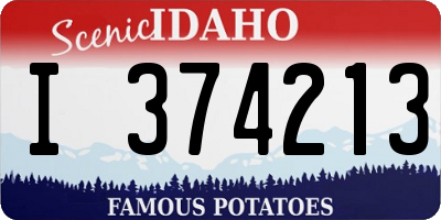ID license plate I374213