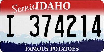 ID license plate I374214