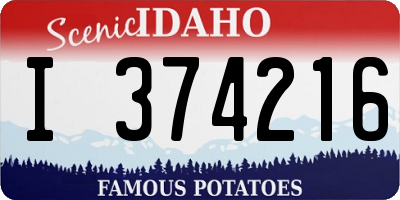 ID license plate I374216