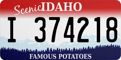 ID license plate I374218