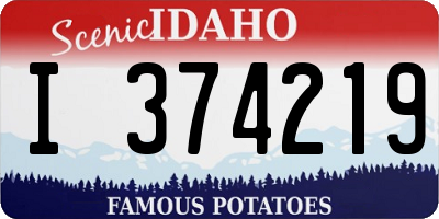 ID license plate I374219