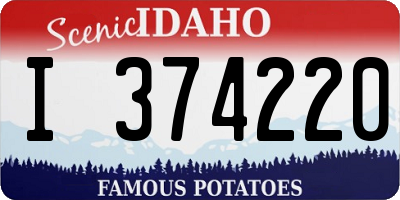 ID license plate I374220