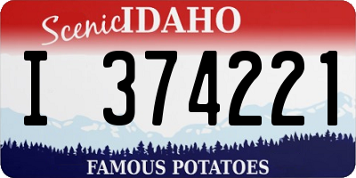 ID license plate I374221