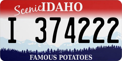 ID license plate I374222