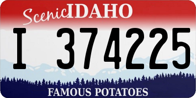 ID license plate I374225