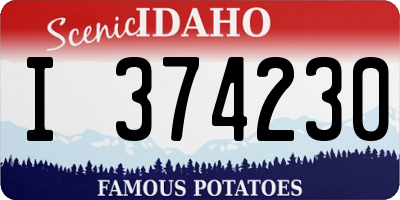 ID license plate I374230
