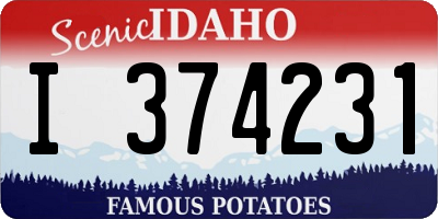 ID license plate I374231