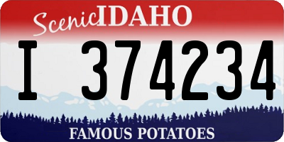 ID license plate I374234