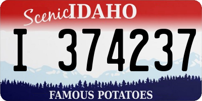 ID license plate I374237