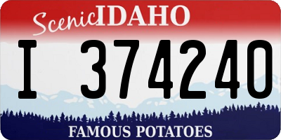 ID license plate I374240