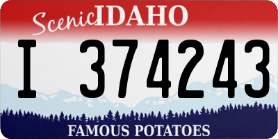 ID license plate I374243
