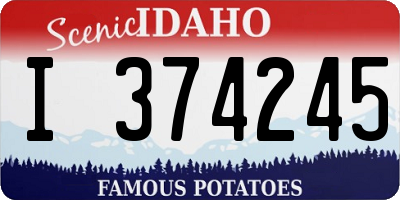 ID license plate I374245