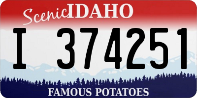 ID license plate I374251