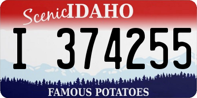 ID license plate I374255