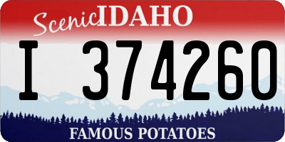 ID license plate I374260