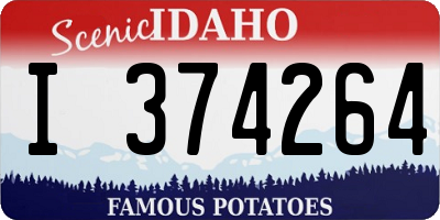 ID license plate I374264