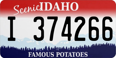 ID license plate I374266