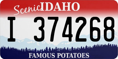 ID license plate I374268