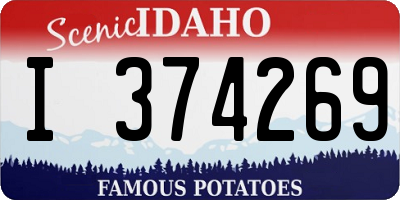 ID license plate I374269
