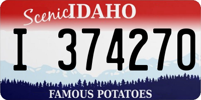 ID license plate I374270