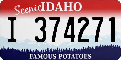 ID license plate I374271